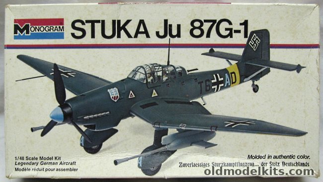 Monogram 1/48 Stuka Ju-87 G-1 Rudel - White Box Issue, 6840 plastic model kit